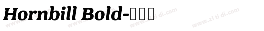 Hornbill Bold字体转换
